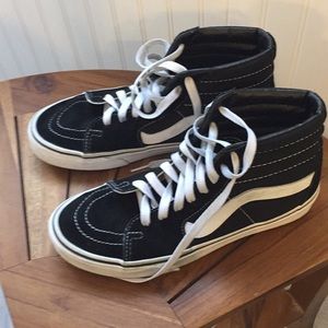 Vans black suede high tops 9